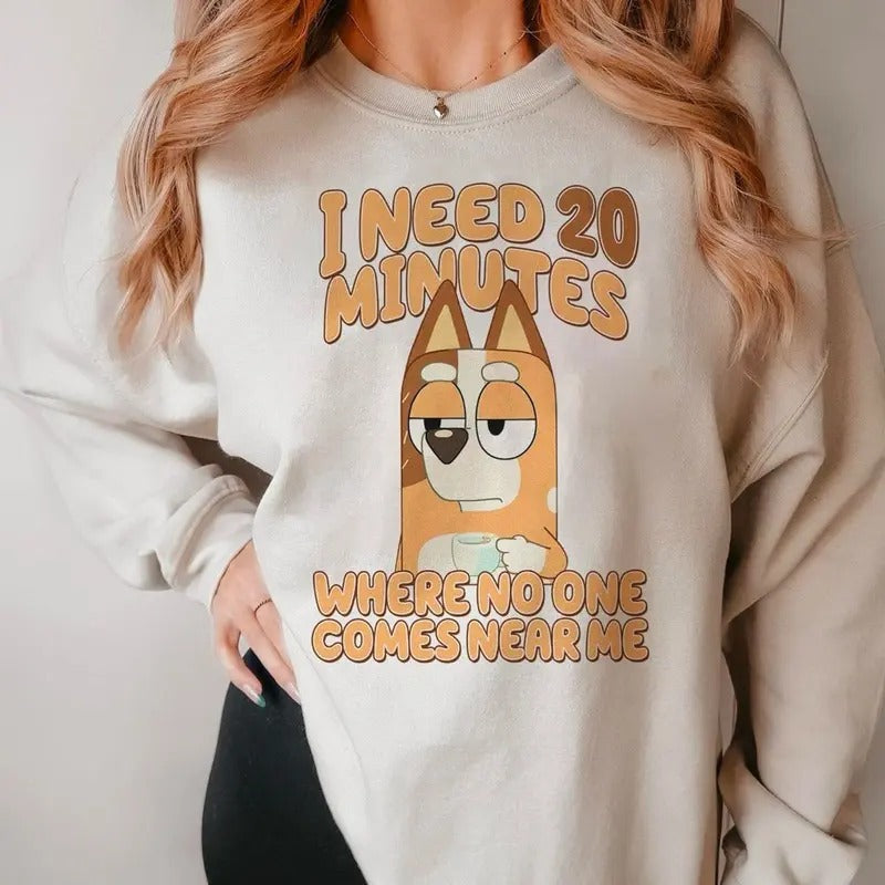 I Need 20 Minutes Shirt, Funny Mom T-Shirt, Cute Mom Sweatshirt, Funny Mother's Day Shirt, Mama Sweatshirt, Mum Sweater, Mom Shirt, Cute Mom Shirt