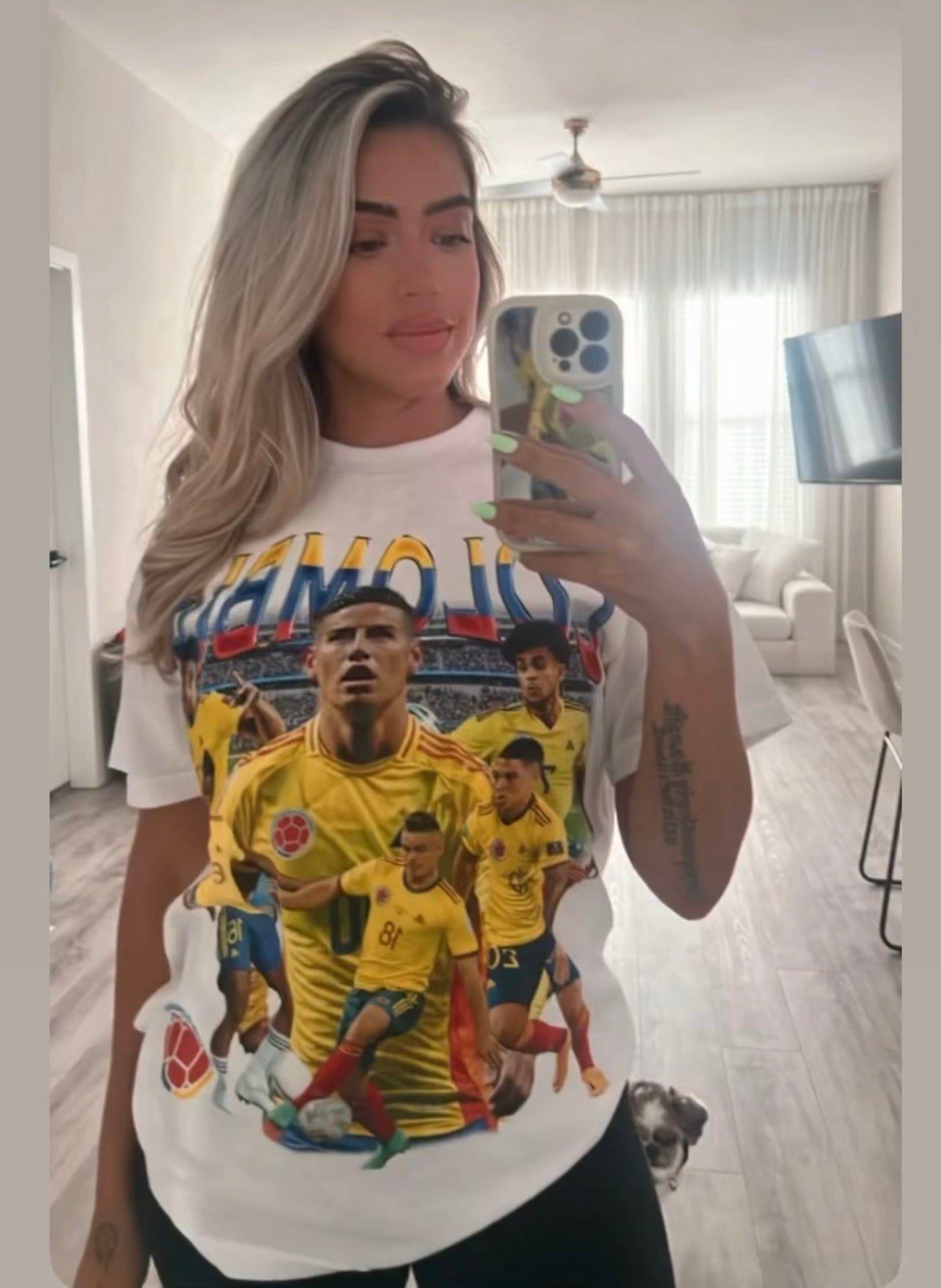 Colombia Soccer Graphic Tee Style001