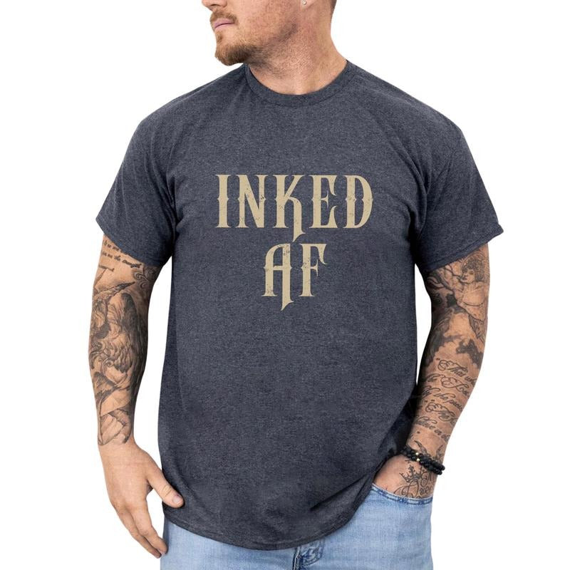 Inked AF Graphic Tee, Funny Tattoos Are Trashy T-shirt For Men, Funny Tattooed Shirt, Tattoos Lover Men Tee, Tatted Dads Club Tee, Funny Men Clothing