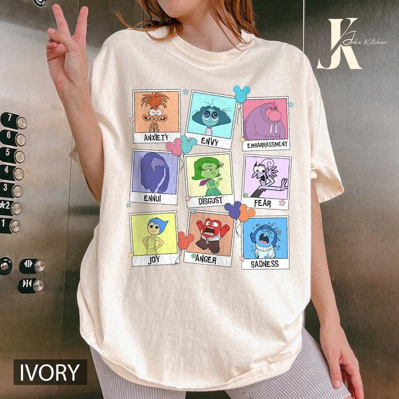It's Okay To Feel All The Feels Comfort Colors Shirt, Mental Health Shirt, Inside Out Characters Shirt, oy Sadness Fear Anxiety Shirt, Funny Shirt