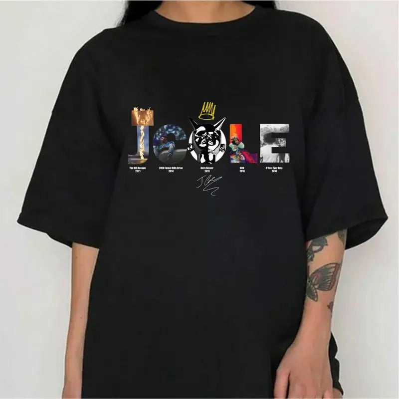 J C0le Best Albums , Graphic Shirt, Old School 90s Throwback Tee