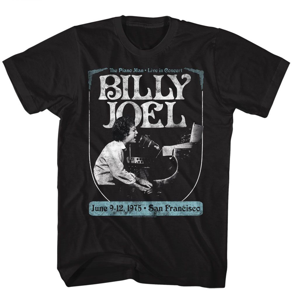 Billy Joel - Poster - American Classics - Solid Black Adult Short Sleeve T-Shirt