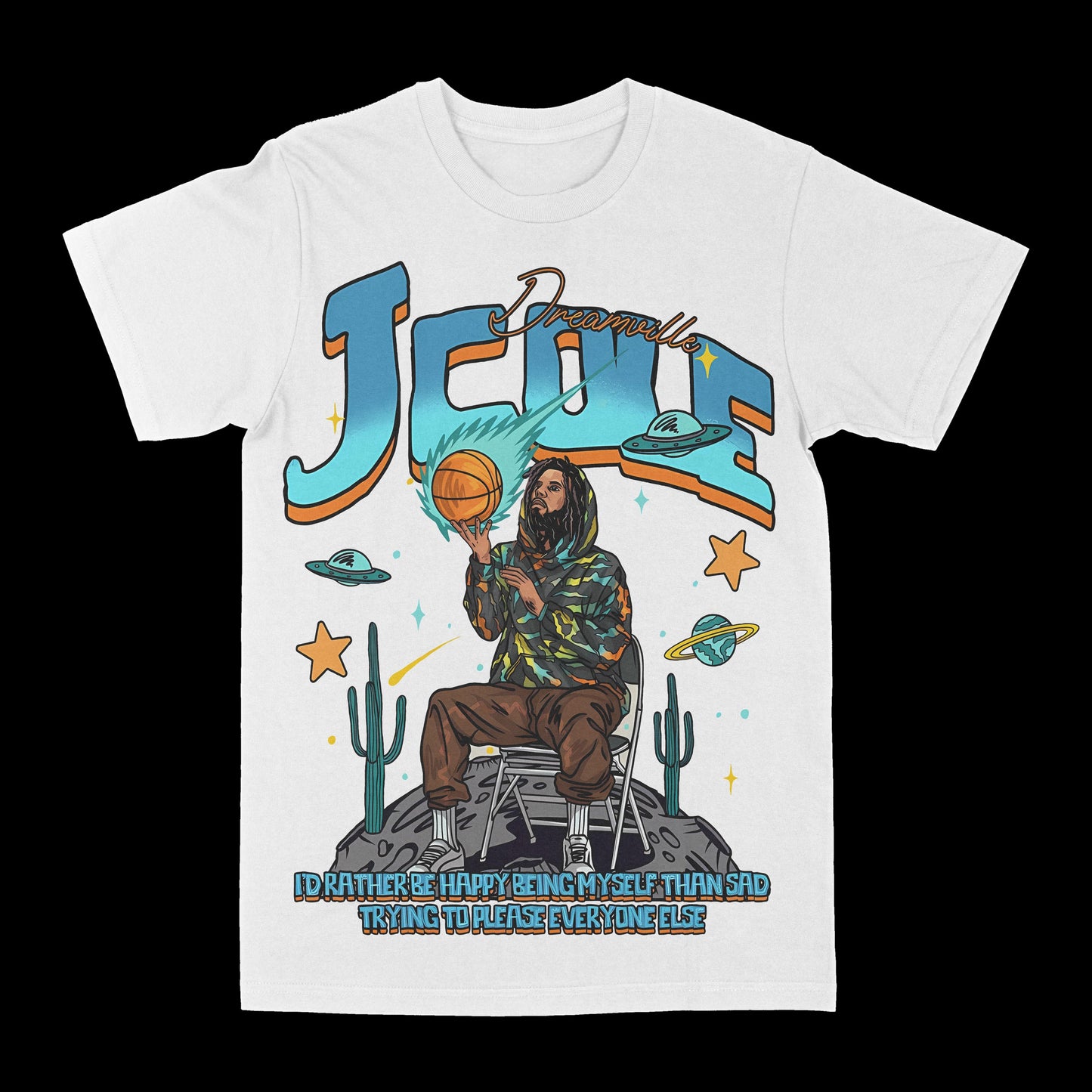 J. Cole "Happy" Graphic Tee Style001