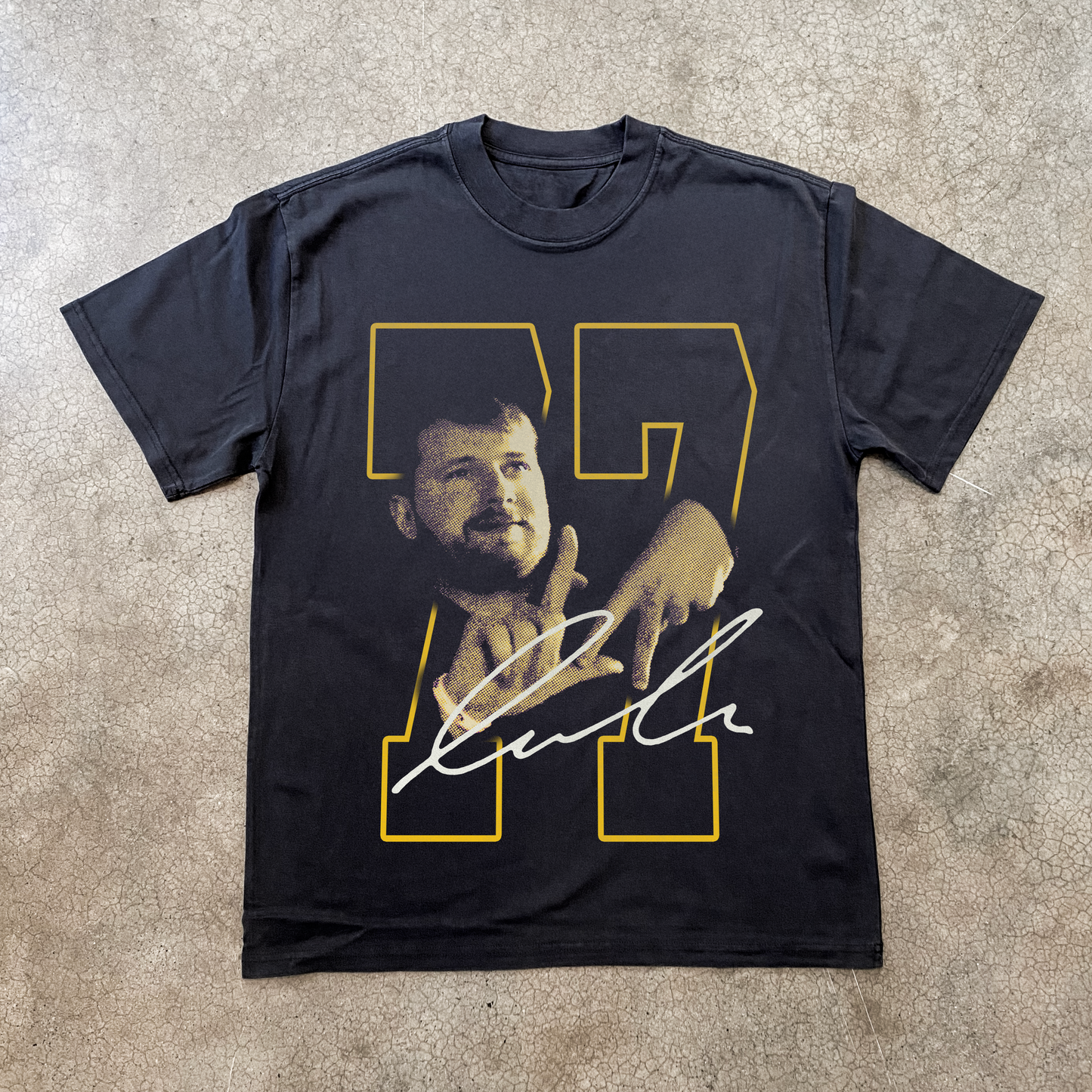 'LA LUKA' HEAVYWEIGHT BLACK T-SHIRT