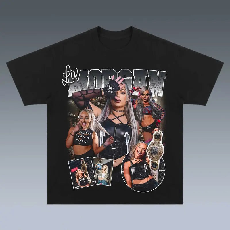 LIV MORGAN TEE, Wrestling Graphic Tee, WWE Tee, Sports T-shirt, Athlete Shirt, Wrestling Gift Streetwear Crewneck Clothing