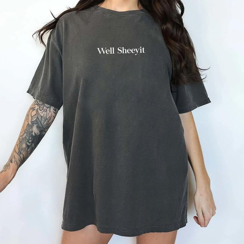 MAPTEES Well Sheeyit Comfort Colors Shirt, Mental Health T-shirt, Sarcastic Humor Graphic Tee, Crude Shirt, Funny Gift For Her, Womenswear