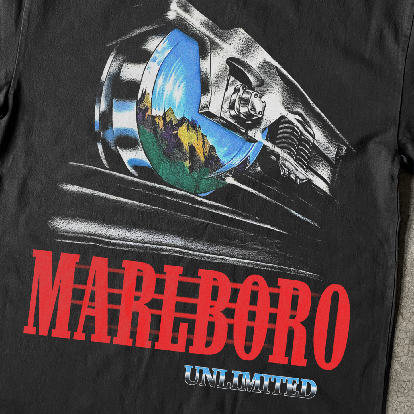 'MARLO UNLIMITED' HEAVYWEIGHT BLACK T-SHIRT