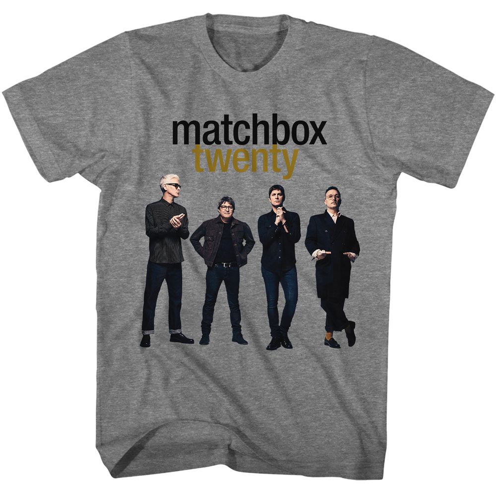 Matchbox Twenty - Band Members - American Classics - Heather Gray Adult Short Sleeve T-Shirt