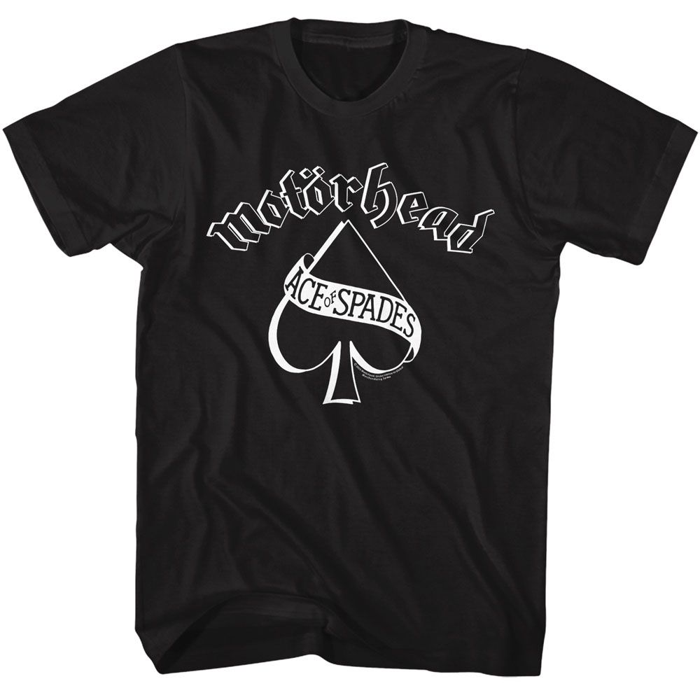 Motorhead - Ace Of Spades - American Classics - Solid Black Adult Short Sleeve T-Shirt