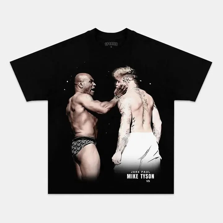 MIKE TYSON VS JAKE PAUL TEE, Retro Fight Night Tee, Boxing Match T-Shirt ,Boxing T-shirt, Fighter Tee, Boxer Shirt, Sports Shirt, Boxing Merch, Vintage Boxing Tee, Graphic Boxing Champ T-Shirt