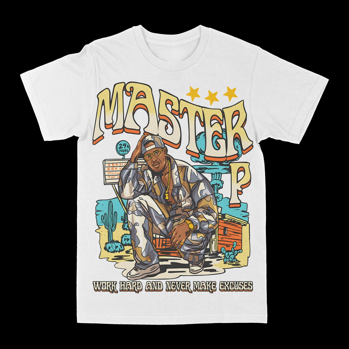 Master P "No Excuses" Graphic Tee Style001