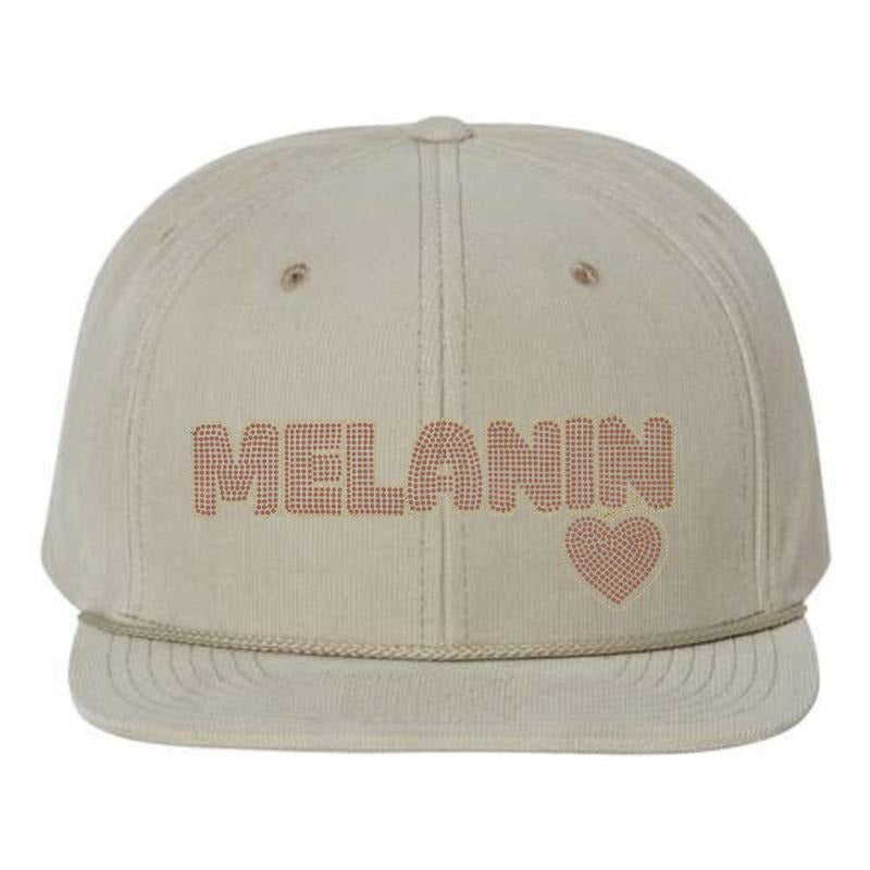 Melanin Love Heart Rhinestone Hat Patch (1 Patch)