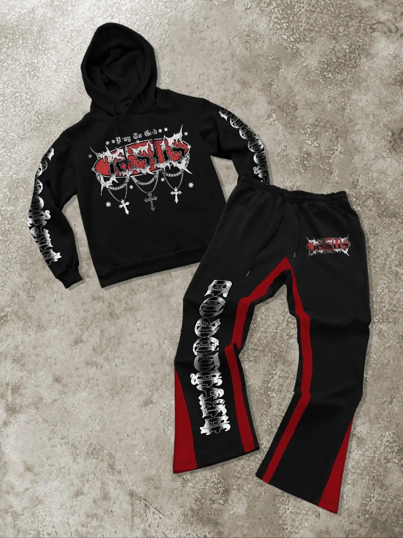 Men's Hoodie & Pants Set, Regular Fit Casual Long Sleeve Hooded Sweatshirt & Jogger Pants, Men's Spring & Fall Clothes