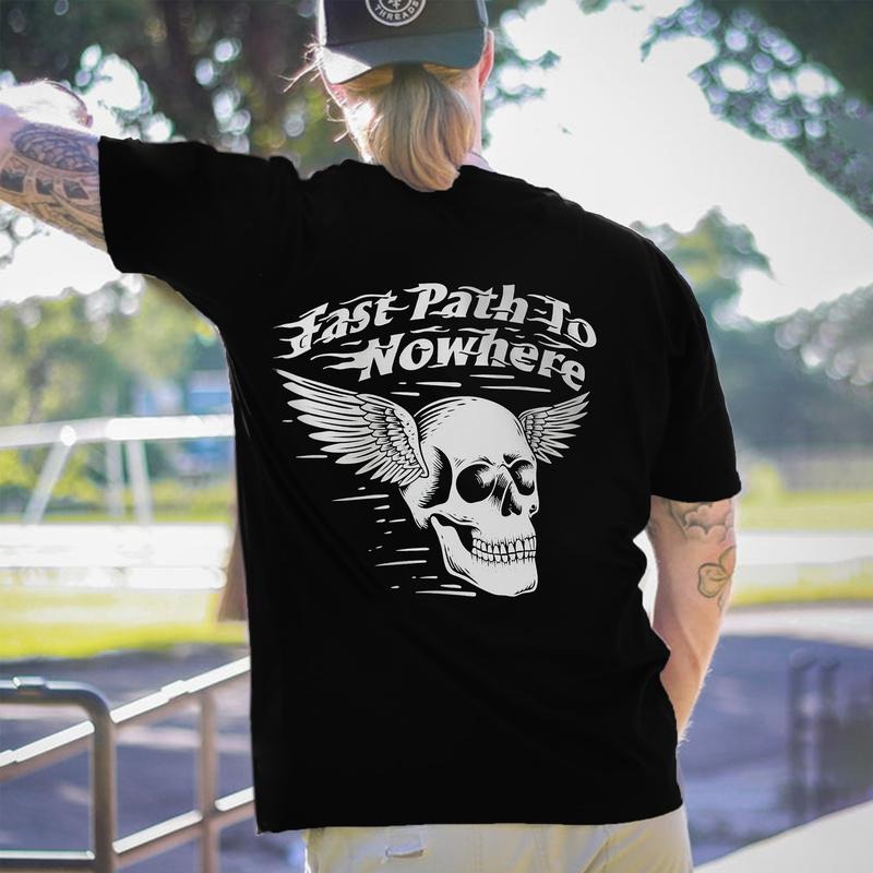 Men's T-shirt, Fast Path To Nowhere Printed Men's T-shirt Gifts for the Man of Character, Merch gift