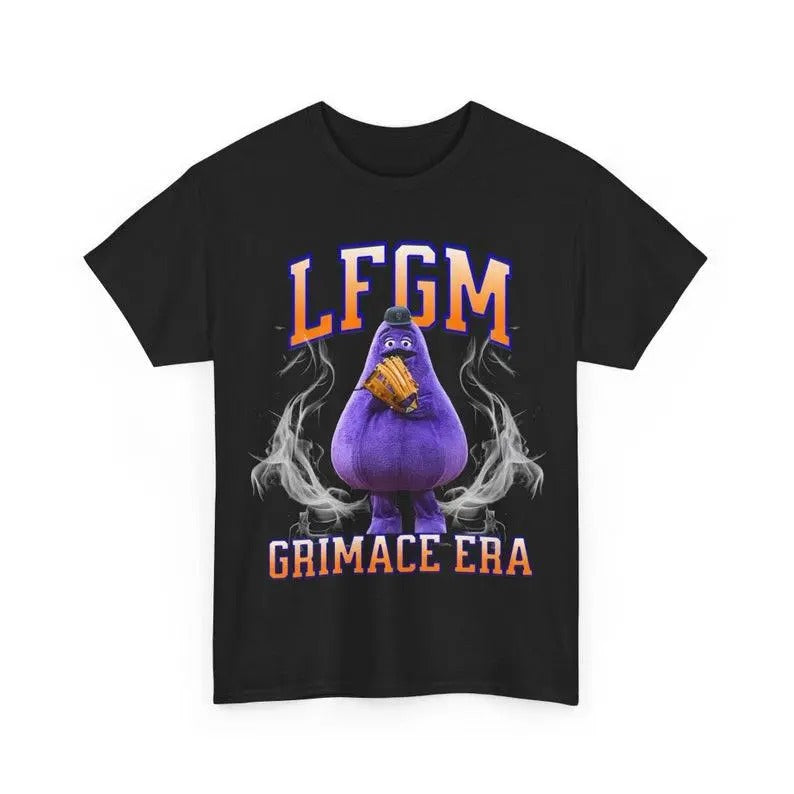Mets LFGM Grimace Era Unisex Graphic T-shirt, Vintage 90s style top clothing, Unisex graphic Streetwear shirts