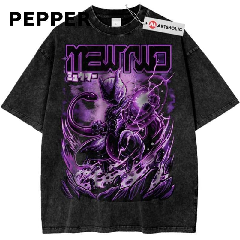 Mewtwo T-Shirt, Pokemon Shirt, PKM Shirt, Anime T-Shirt, Vintage Graphic Tee