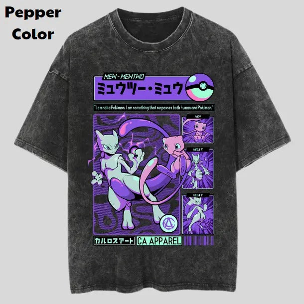 Mewtwo Vintage Tee, Mewtwo T-Shirt, Pokemon Graphic Tees, Pokemon Shirt, Unisex Anime Shirt, Menswear Womenswear Streetwear