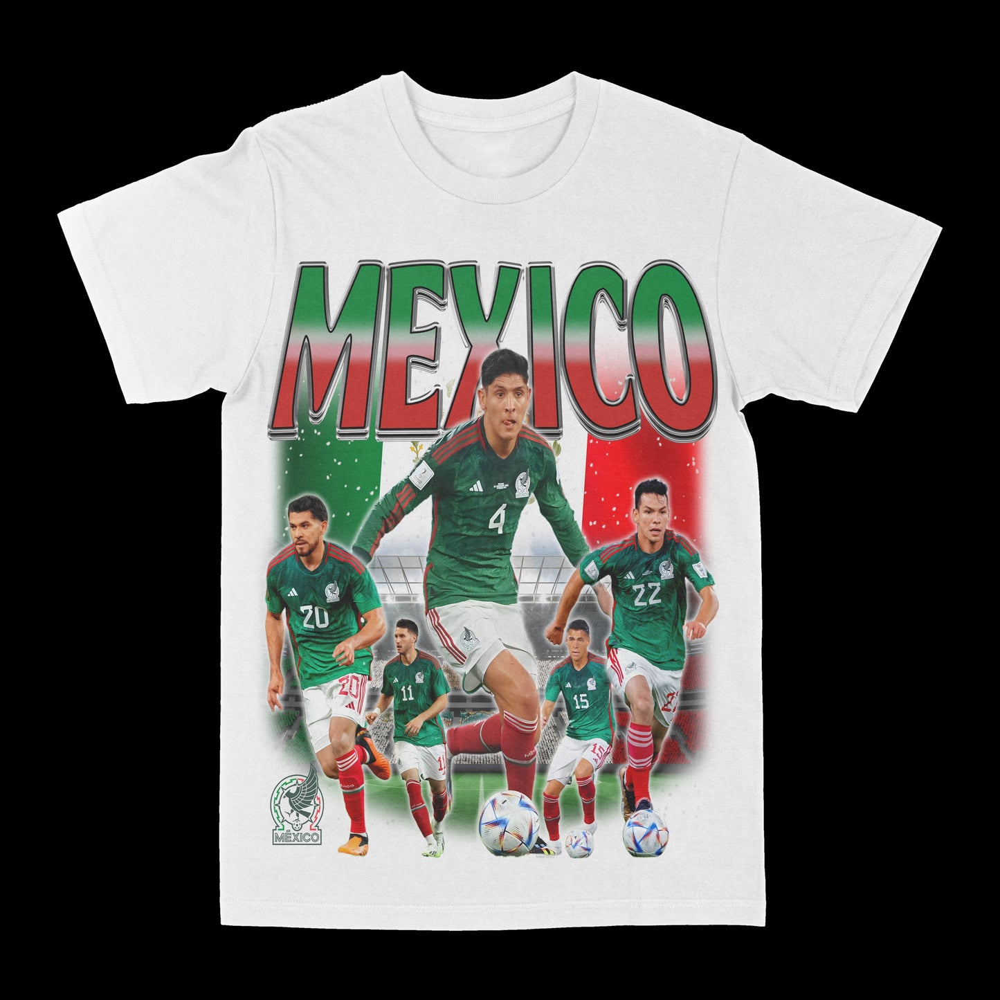 Mexico Soccer Graphic Tee Style001
