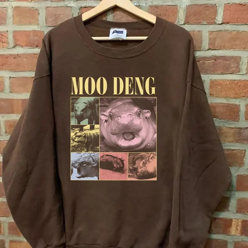 Moo Deng Bootleg Rap Shirt ,90s Graphic Tee Shirt, Cute Moo Deng Shirt, Funny Bootleg Tee, Baggy Tshirt, Unisex Shirt Gift For Men Women