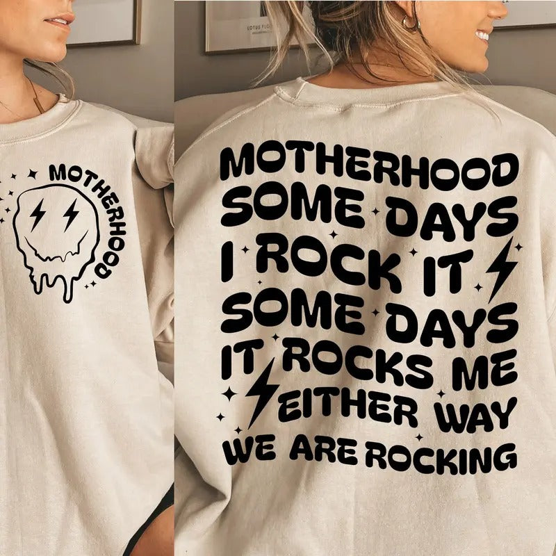 Motherhood Some Day I Rock It Svg Png Retro Motherhood Sublimation Design Trendy Front And Back Design Funny Motherhood Rock Skeleton Png TK43GN