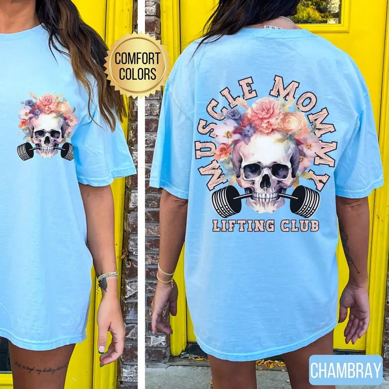 Muscle Mommy Lifting Club Shirt s Muscle Mom Crew Pump Cover Womens Workout Shirt Gift For Gym Lovers Mother's Day Shirt