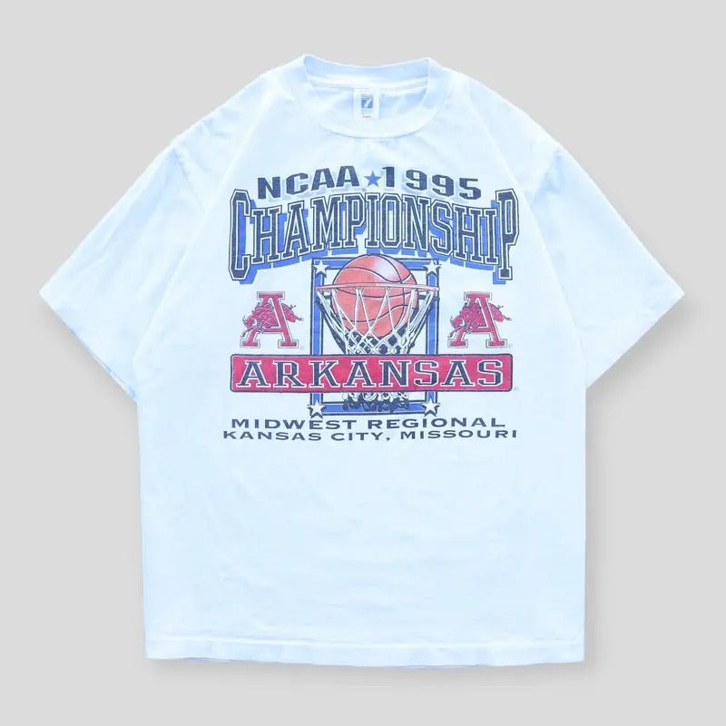 NCAA 1995 Championship Midwest Regional Arkansas Razorbacks Tee Vintage Shirt
