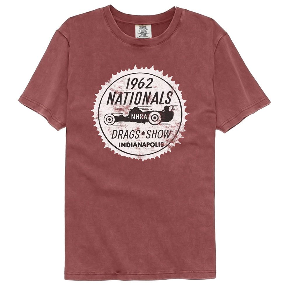 NHRA - 62 Nationals - American Classics - Solid Red Adult Short Sleeve Comfort Color T-Shirt