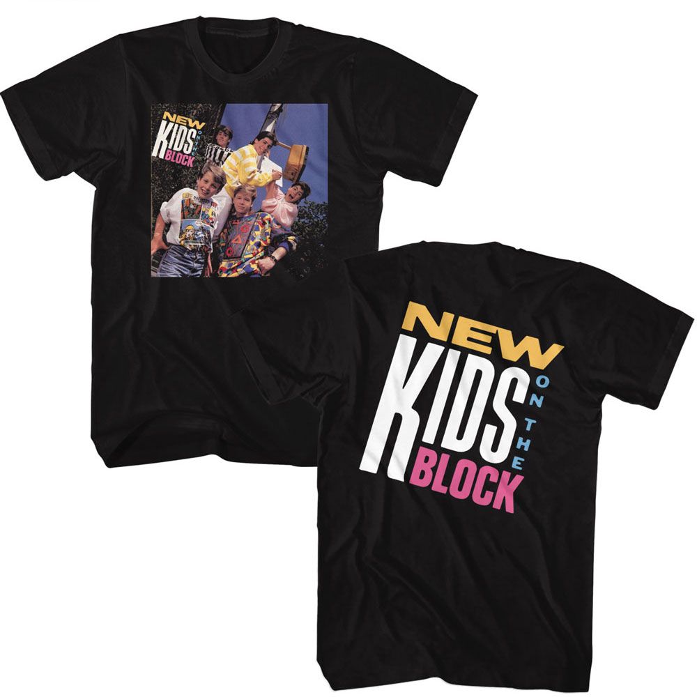 New Kids On The Block - Debut Album - American Classics - Solid Black Adult Short Sleeve T-Shirt