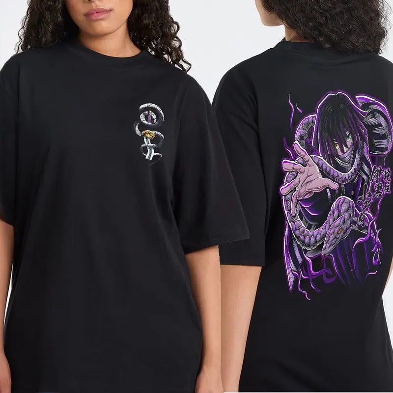Obanai Serpent Hashira Shirt, Obanai Iguro Snake Hashira Sweatshirt, Demon Slayer Anime, Kimetsu No Yaiba Arc, Anime lover sweatshirt hoodie, Gift for him, gift for Friends, Cotton Menswear, Y2k shirt, trendy design shirt, Graphic Shirtstyle{n002}4