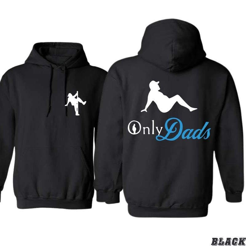 OnlyDads Hoodie - Humorous Design Featuring "OnlyDads" Logo with Unique Artwork, Unisex for Comfort, Casual Wear & Menswear Tops Classic Soft