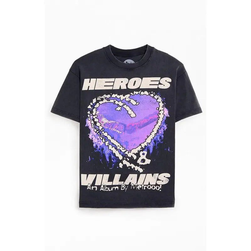 PacSun Men's Metro Boomin Heroes & Villains T-Shirt - Multicolor