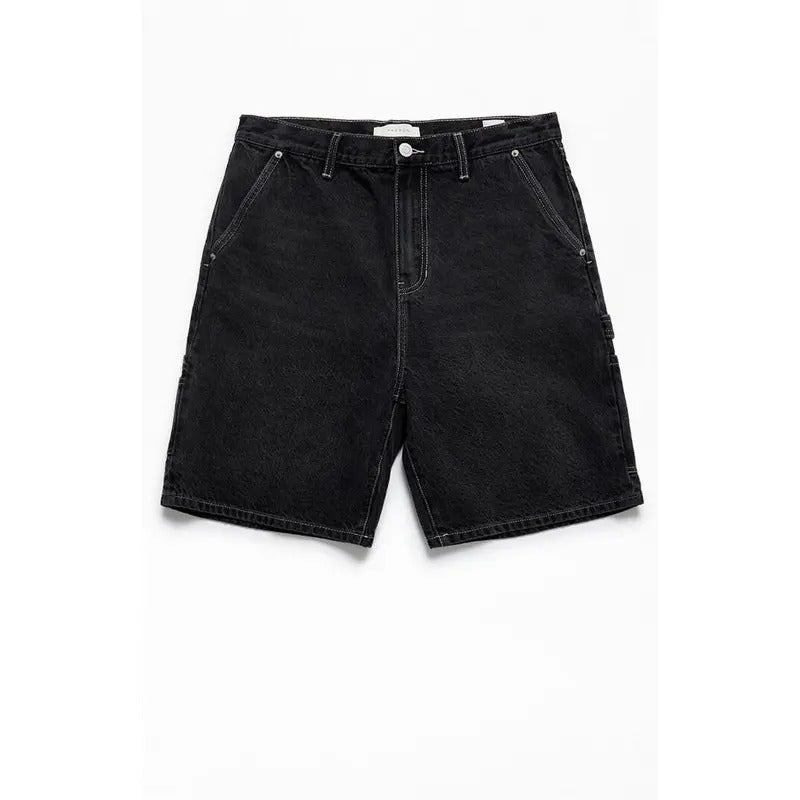Pacsun Men's Black Baggy Denim Carpenter Shorts