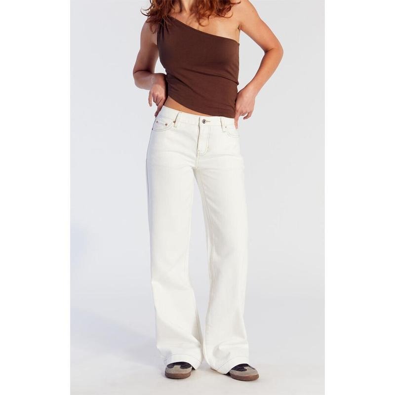 Pacsun Women's Casey Low Rise Baggy Jeans Butterfly Stamp