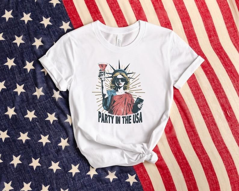 Party in the USA Shirt, Statue of Liberty Shirt, Coquette 4th Of July Shirt, Summer BBQ Shirt, USA Summer Tee 4th of July Independence Tee T-shirt, sweater and Hoodie