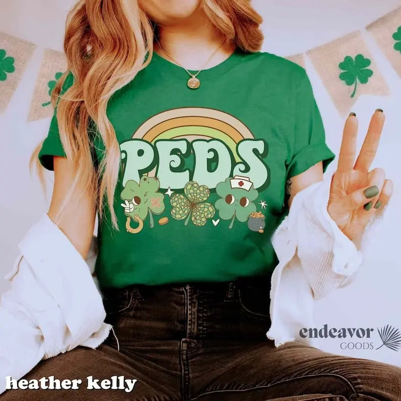Pediatrics Nurse St Patrick's Day Hoodie and Sweater; T-shirts