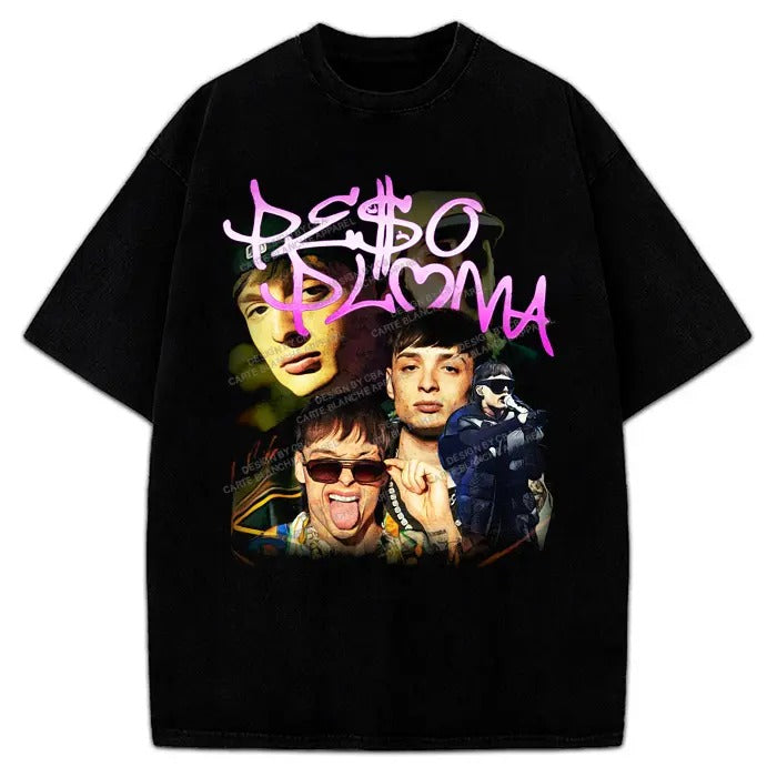 Peso Pluma Vintage Retro 90's Style Playera Regional Mexicano Sinaloa T-Shirt Crewneck Cotton