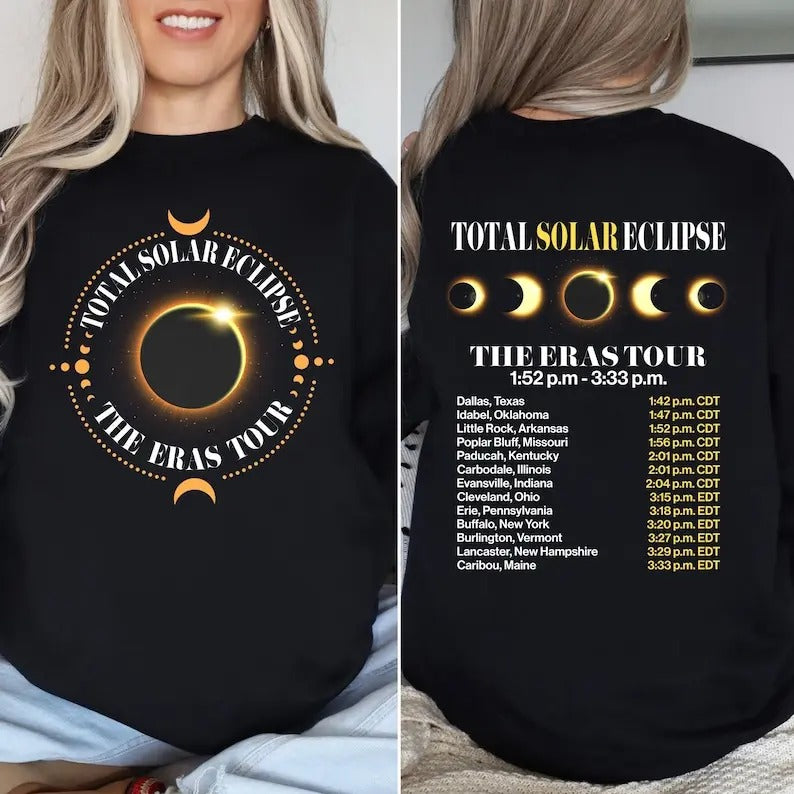 Premium Total Solar Eclipse 2024 The Eras Tour Shirt, Moon Astronomy Shirt, Solar Eclipse Souvenir Shirt, Eclipse Event 2024 Shirt, Eclipse Souvenir