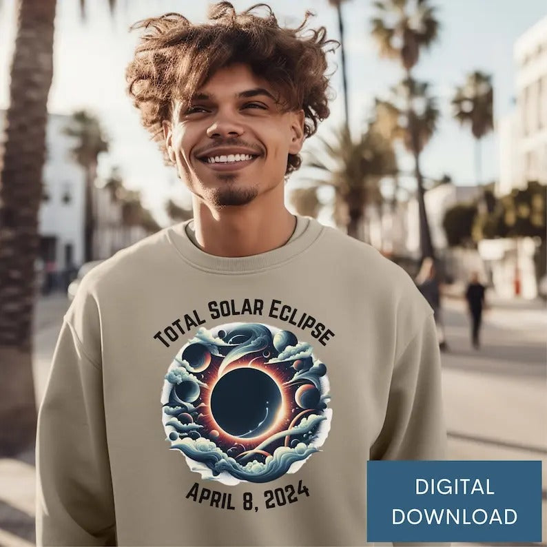 Premium Vitnage Total Solar Eclipse 2024 Shirt, April 8 2024 Totality Path, Funny Eclipse Viewing, Astronomy Gift, American Totality, Birthday Boy