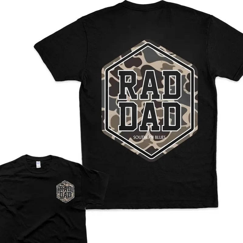 Rad Dad T-Shirt - Bold Camo Graphic for Trendy Dads Top