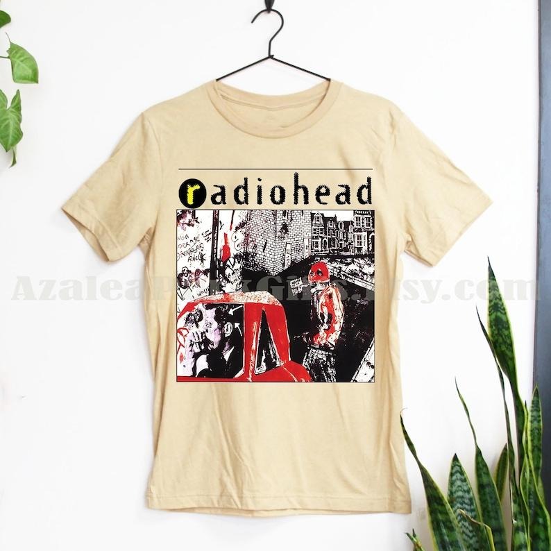 Radiohead vintage shirt, Vintage style 90s Gift for men, Radiohead Graphic Tshirt, Vintage Band Tee, 90s Band Tshirt