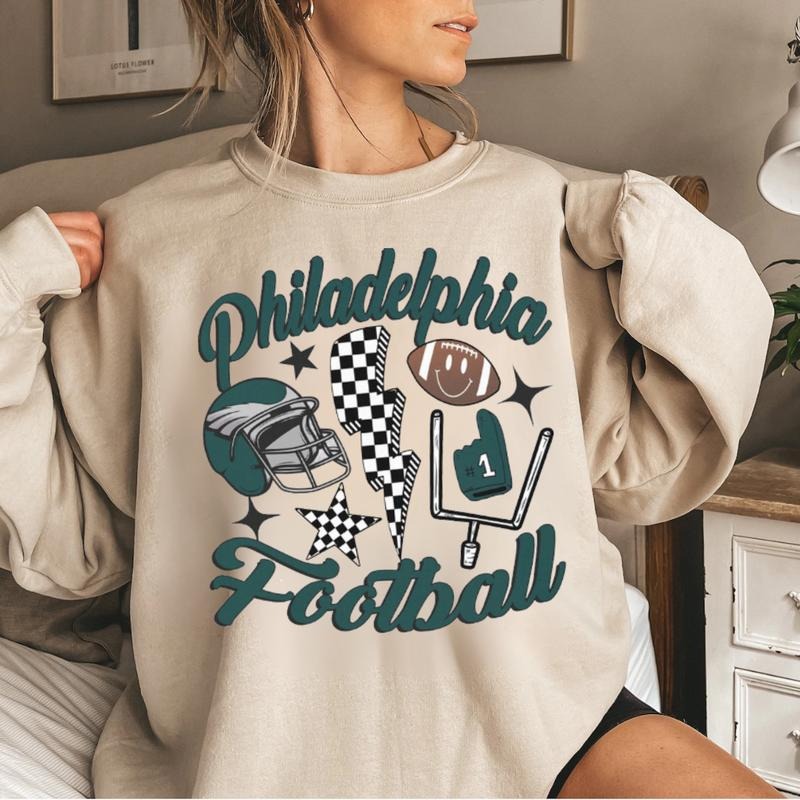 Retro Philadelphia Football Sweatshirt, Vintage Style Philadelphia Football Sweatshirt, Philadelphia Sweatshirt