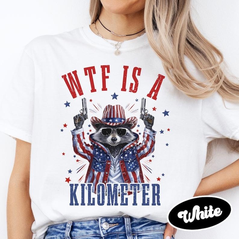 Retro WTF Is A Kilometer Raccoon Funny T-shirt, Funny Cringey USA Meme T-Shirt, USA Flag , Veteran Day Tee, Funny Gamer T-shirt, sweater and Hoodie