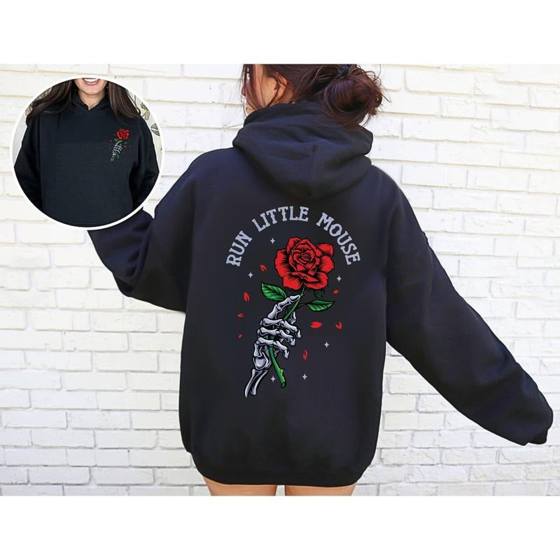 Run Little Mouse Hoodie, Haunting Adeline Hoodie, Meadows Hoodie, HD Carlton, Dark Romance Merch, Smut Books, Spicy Books Unisex Soft Crewneck Pullover Long Sleeves Graphic Fabric Sweater