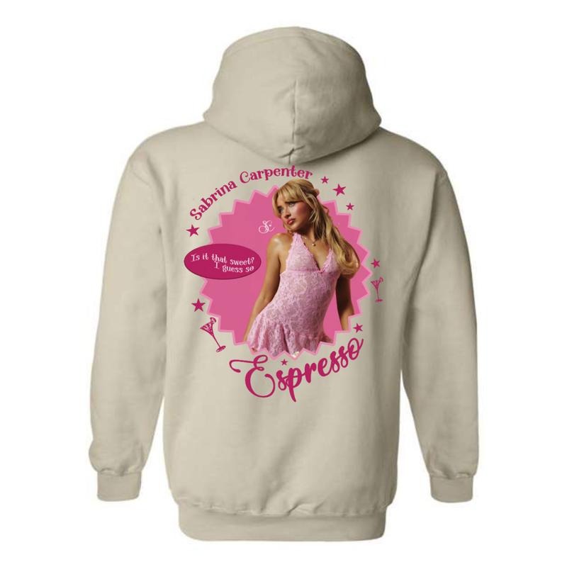 Sabrina Carpenter Hoodie - Espresso Graphic Design Shirt - Trendy Hoodie for Men and Women Menswear Sweaters