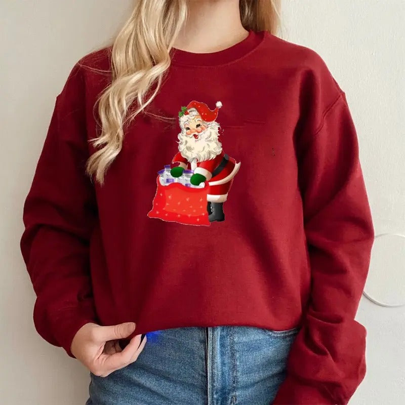 Santa Claus Aesthetic Nurse Christmas shirt, Merry Christmas, Cozy Season, Cute Santa Claus Shirt, The Most Wonderful Time of The Year