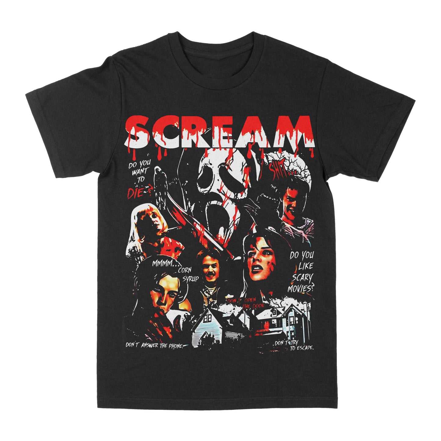 Scream Horror Graphic Tee Style001