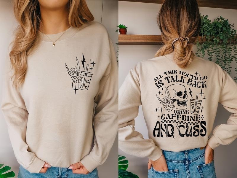 Skeleton Coffee Sweatshirt Retro Halloween Sweater Skull Caffeine Shirt Skeleton Hand Halloween Hoodie TK43GD