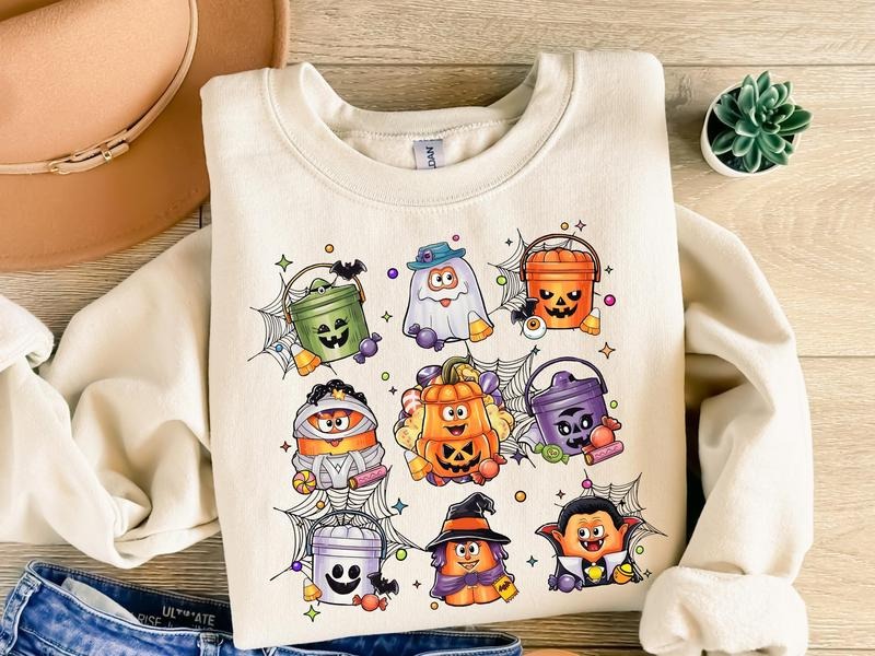 Spooky Nuggets Meal Bucket Halloween Sweatshirt, Spooky Nuggets Shirt, Halloween Chicken Lover Shirt, Spooky Season, Funny Halloween Shirt