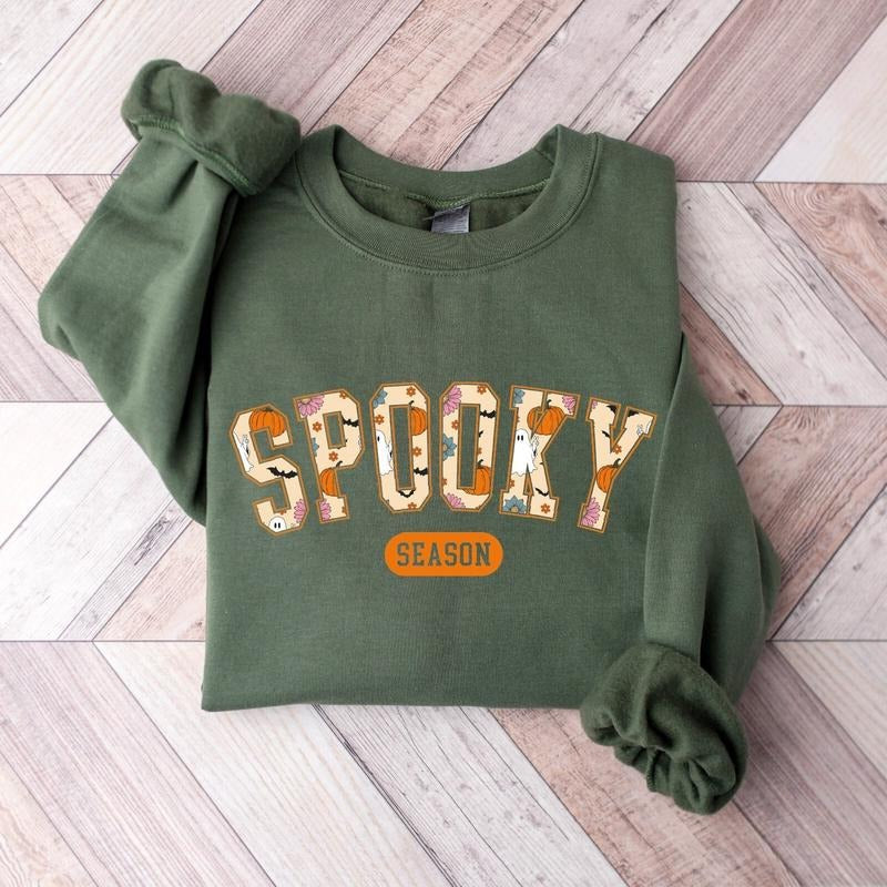 Spooky Season Sweatshirt, Retro Spooky Season Halloween Sweatshirt, Fall Halloween Sweater, Cute Spooky Halloween Shirt, Fall Vibes Shirt, Cozy Season Shirt, Halloween Fall Graphic Tee, Autumn Fall Halloween Gift Shirt