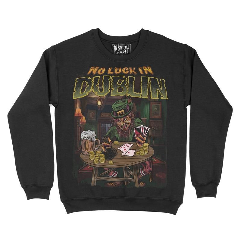 St. Patrick's Day Fleece Crewneck Sweatshirt - No Luck In Dublin